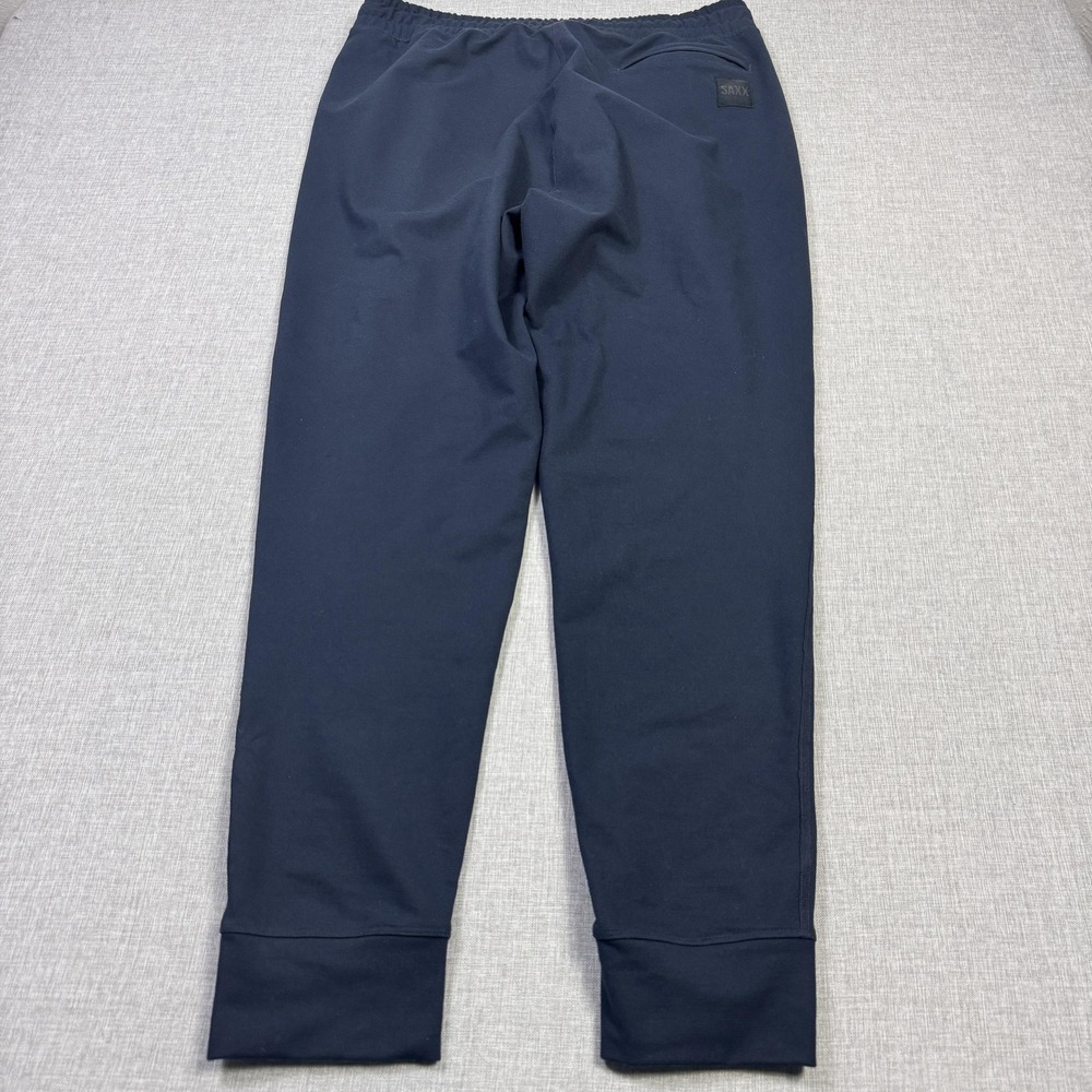 SAXX Roastmaster Tech Jogger Pants Mens L Blue Elastic Waist Drawstring Pockets - Picture 9 of 10